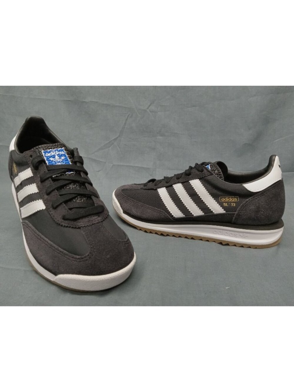 Adidas SL 72 RS (GS) Core Black Cloud White Blue IH8078 Boys Size 5 NEW NO BOX!